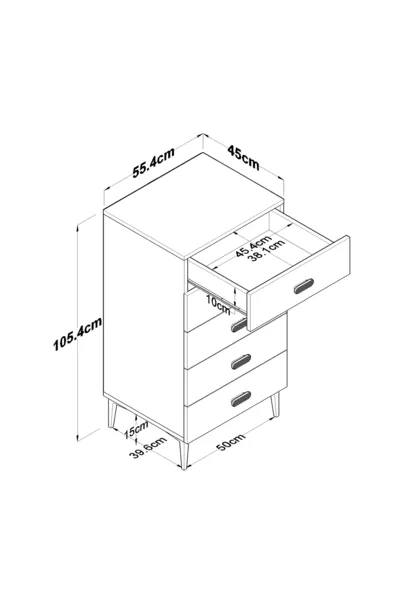 Rani Dresser 5-Drawer Bedroom Baby Room White