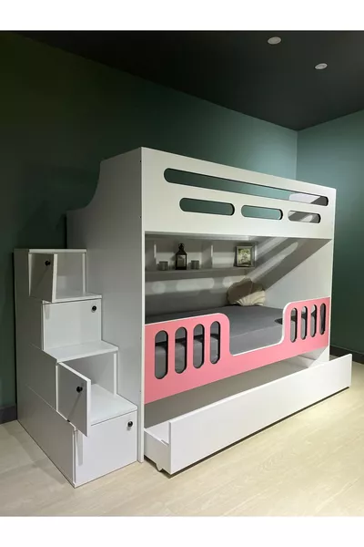 Etagenbed met bedbank voor jongeren