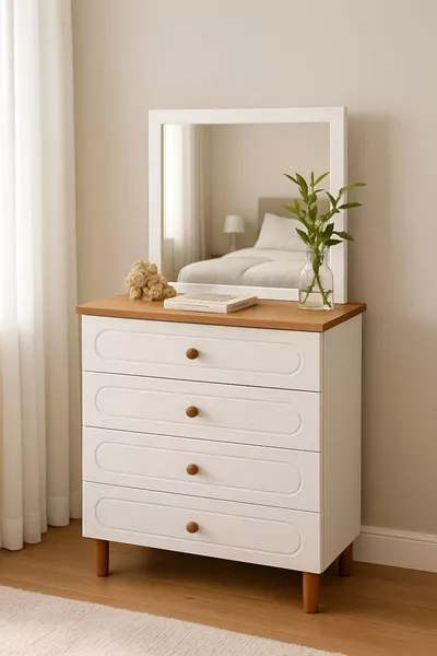 خزانة أدراج ماسال % ميدف (بمرآة)