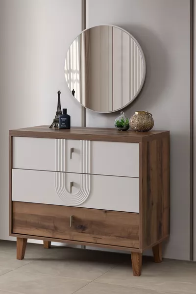 Şifonyer, Megan Çekmeceli Aynalı Şifonyer