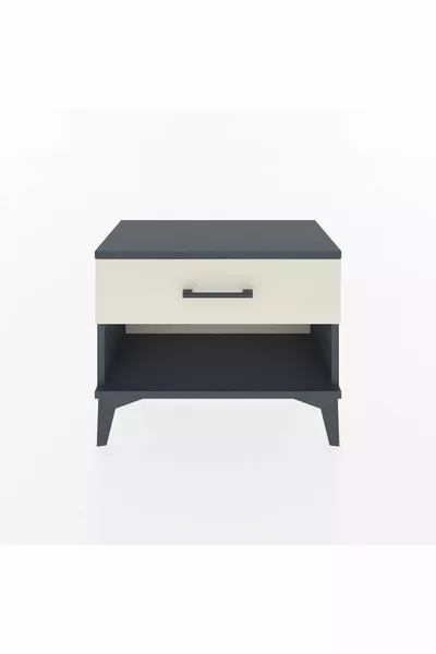 Arges Kast met één lade Antraciet-Leisteen