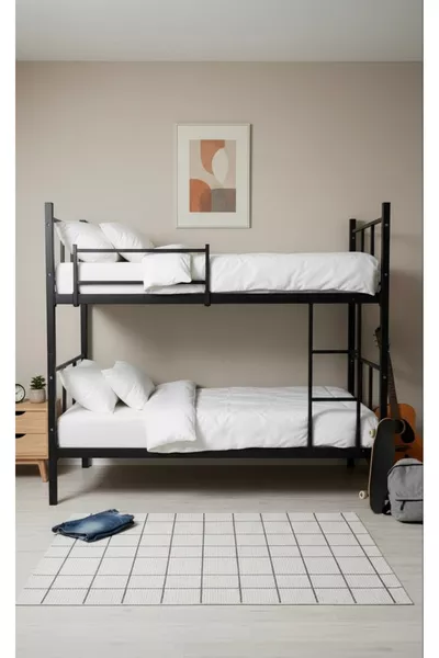 Modern Bunk Bed, Sun Bunk Bed, Metal Bunk Bed, Detachable, Cm Black Bunk Bed