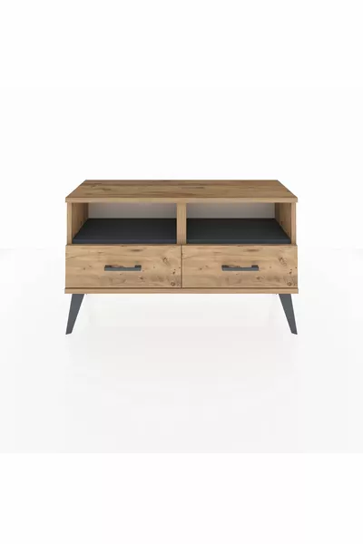 Аргес скрин с 2 рафта и 2 чекмеджета Бор-Антрацит/Бор