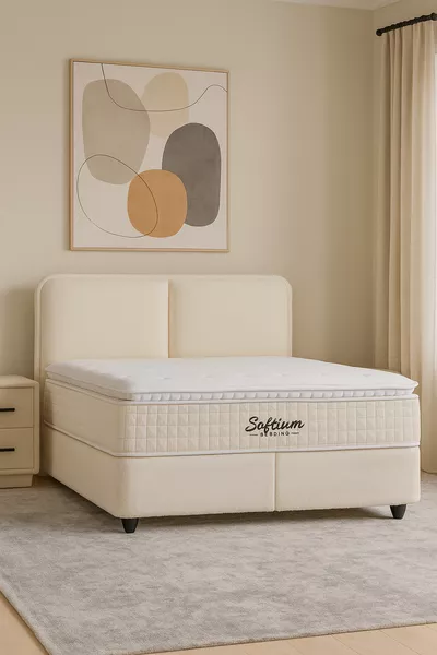 طقم سرير مع قاعدة ورأس سرير UNIQUEYATAK