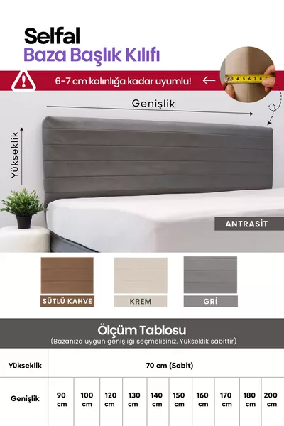 Baza Yatak Başlık Kılıfı - Tay Tüyü Kapitone Kumaş (Ölçü Seçenekli)