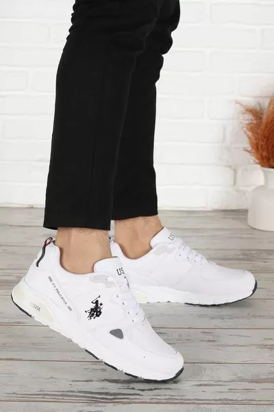 U.S. Polo Assn Vance 2er-Set Orthopädische Leichte Unisex Weiße Alltagssneaker Schuhe