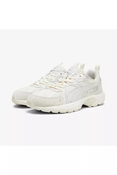 حذاء رياضي يومي أبيض للجنسين من ميلينيو تك سوييد