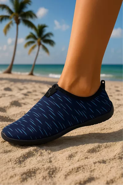 Hayal Navy-Turquoise Multi-Purpose Beach and Water Shoes