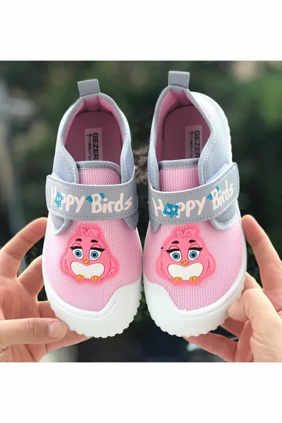 حذاء أطفال للحضانة والمدرسة بحشوة ناعمة ونعل مقاوم للانزلاق مع إغلاق بفيلكرو