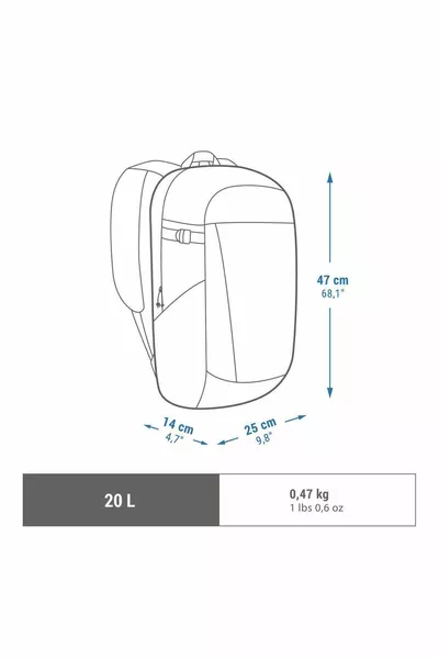 شنطة ظهر -  لتر - أزرق / رمادي - Nh 
