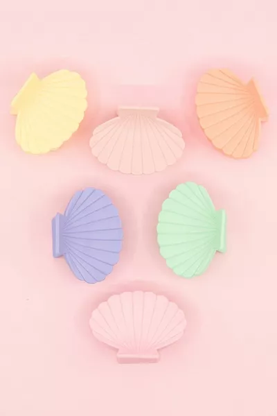 Ensemble de 6 pièces pour femmes avec pince à cheville de moule de coquillage coloré