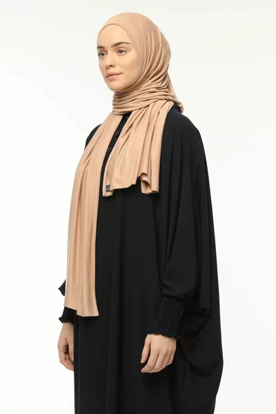 حجاب مشط شال سادة بيج غامق