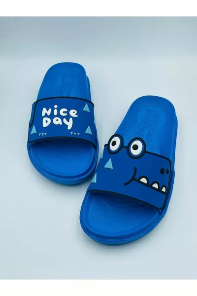 Pantofole da ragazzo con motivo dinosauro (nuova stagione)