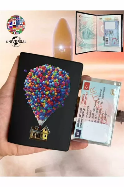 Bubble House Pattern Smooth Surface Passport Sleeve Container aus Leder, geeignet für alle Länderpässe