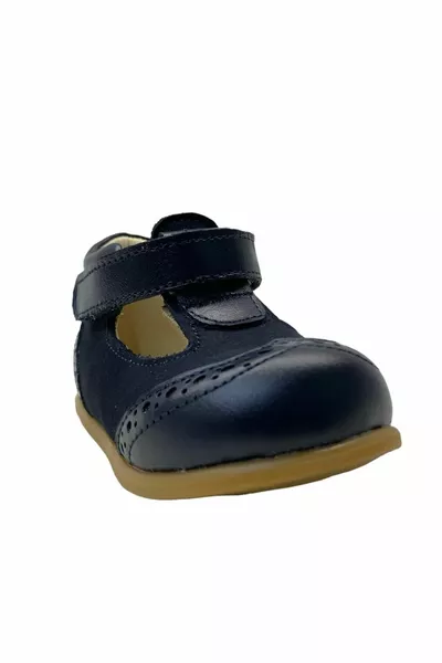  Vollständig Orthopädisch % Echtleder Unisex Baby Marineblau Korsett Erste Schritt Schuhe