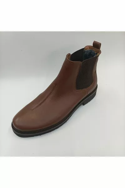 Stivali da uomo in vera pelle con cuciture artigianali