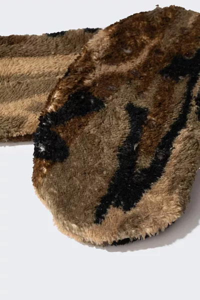 Bottines d’intérieur en peluche à semelle plate pour hommes 