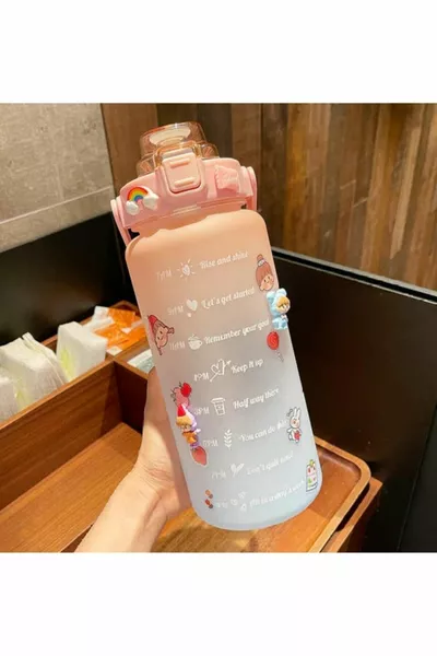 Мотивационна бутилка за вода Бутилка за вода Поилка 2 Lt Tritan Gym Бутилка за вода без BPA