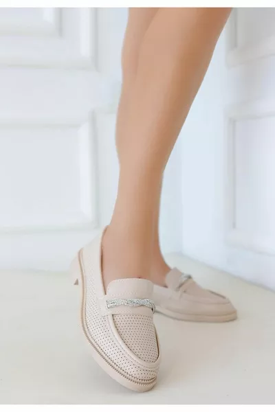 Woni Beige Huid Ballerina's