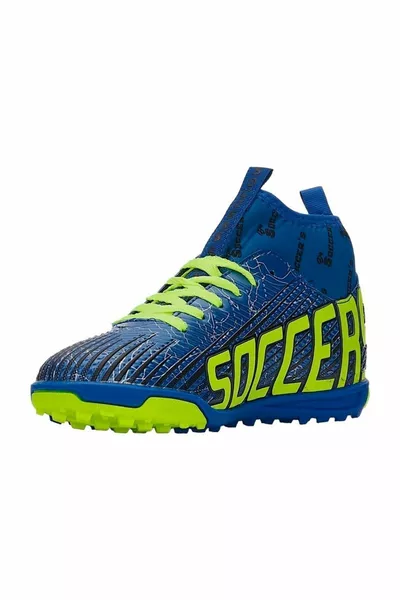 Футбольные бутсы с искусственным покрытием и носками СИНЕ-ЖЕЛТЫЕ