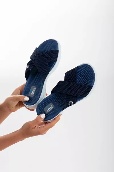 Casual flexibele elastische sportpantoffels  marineblauw voor dames