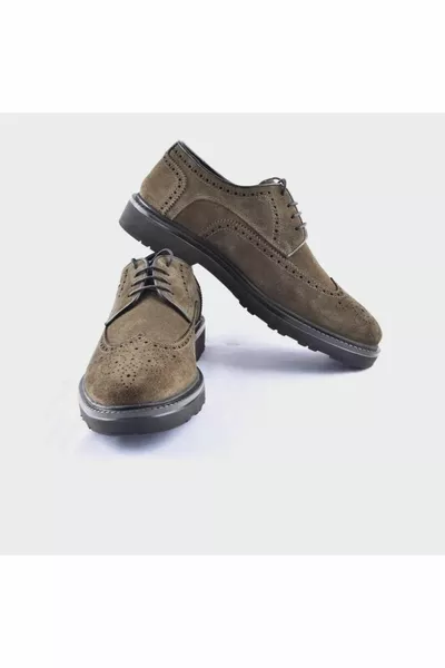  أحذية أكسفورد كلاسيك جلد من جلد الغزال الأصلي للرجال