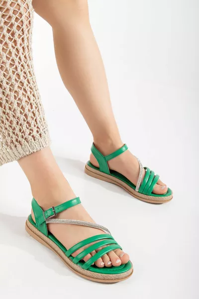 Дамски ежедневни сандали от камък