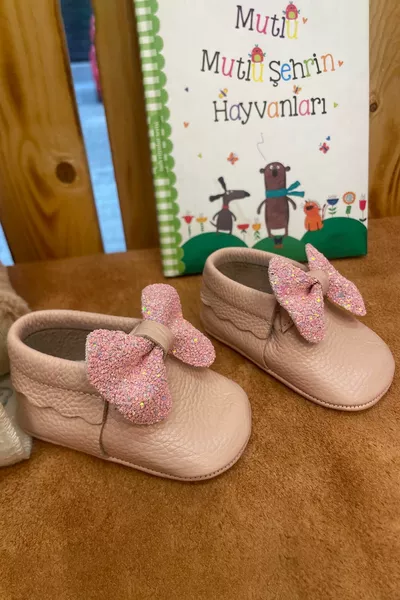 Adele Натуральные кожаные детские мокасины Порошок