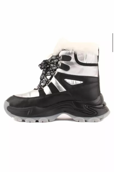 المرأة الفراء جلد طبيعي عدم الانزلاق وحيد أحذية الشتاء