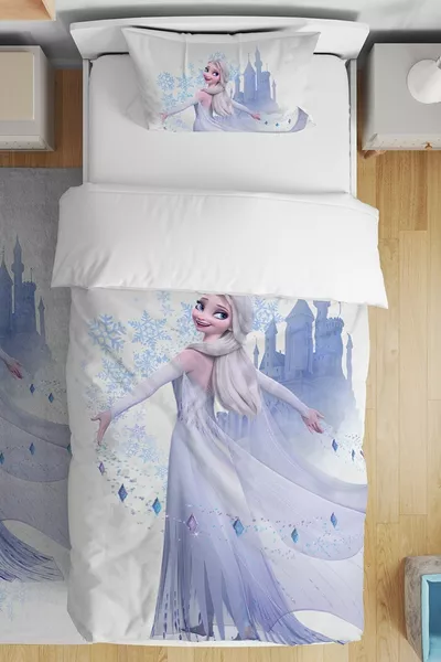 Blue Dream Castle Tulle Dress Elsa Pattern Twin Bedding Set for Baby and Child