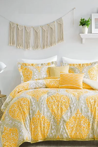 Dekbedovertrekset met Elastisch Hoeslaken Twee Persoons OTTOMAN Geel