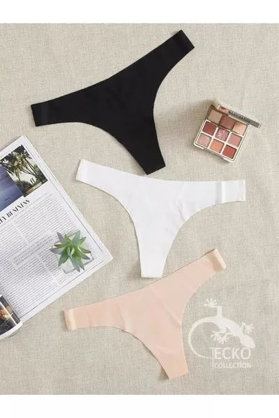 يوكيوك سروال داخلي نسائي من القطن، بدون خياطة، بقص ليزر، مرن، لا يترك أثر، مجموعة من 3 قطع