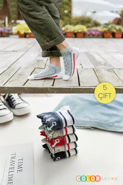 Набор из 5 пар весёлых носков с рисунком обуви