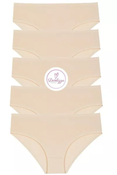 سراويل نسائية قطنية بلون الجملي، 5 قطع