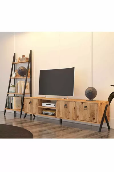 Yanke TV Atlantic Pine + Bookshelf