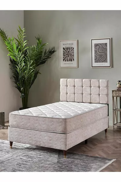  Bengü Bed Base Headboard Set