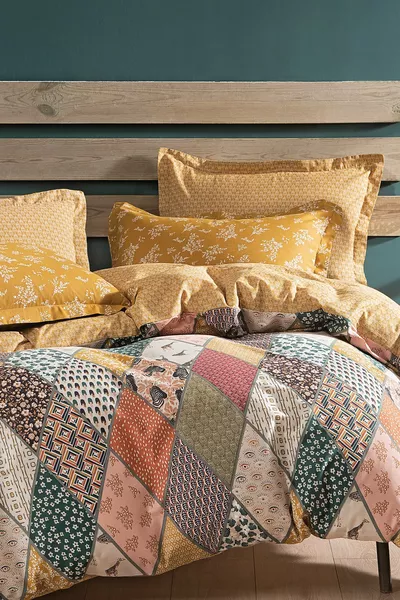 Astrid Set Copripiumino Singolo in Ranforce - Senape