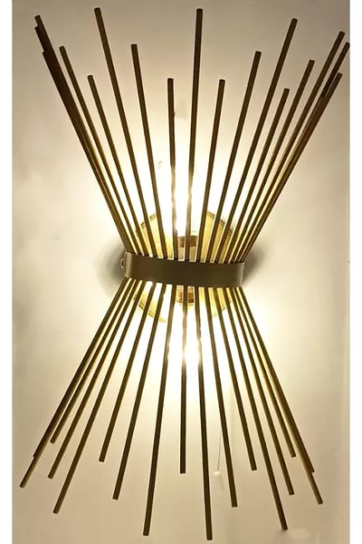 Metalen Gouden Egel Wandlamp op Batterie -