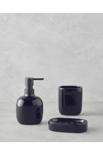 Алиеста Керамично 3-частно баня комплект Черен