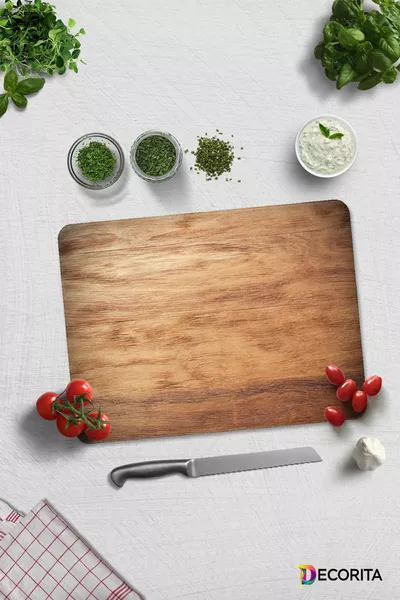 Ahşap Görünümlü | Cam Kesme Tahtası - Cam Kesme Tablası | cm X cm