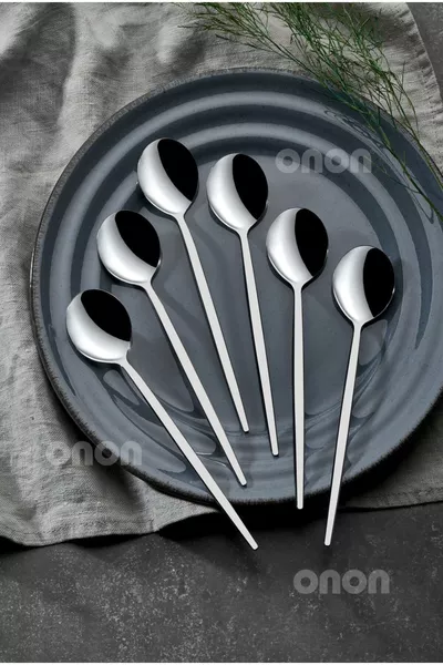 Комплект 6 модерни кафени лъжички за десерт Mokka /0