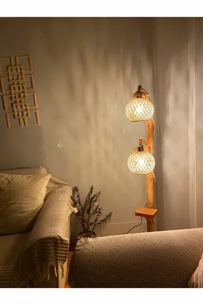 Подова лампа Ağac от дърво / см