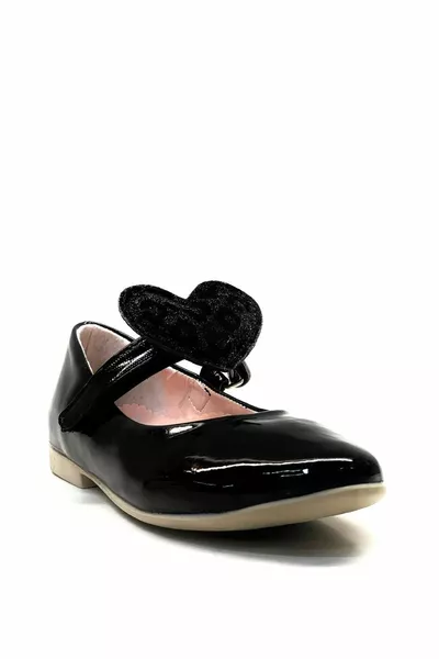 Orthopedic Girls Preschool Black Patent Leather Ballet Flats