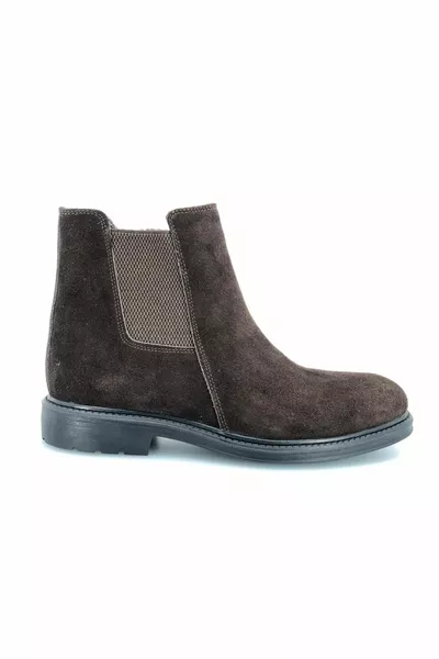 Bottes  % cuir véritable Bottines Chelsea pour hommes COFFEE-NUBUCK