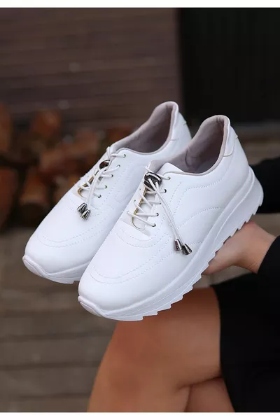 Bay White Skin Sneakers zum Schnüren