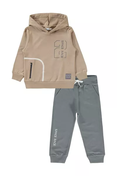 Boys' Tracksuit 2-5 Years Beige