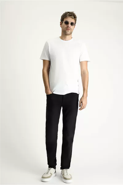 T-shirt en coton suprême slim à col rond