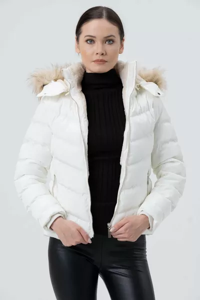 Cappotti gonfiabili da donna da donna rimugabili con cappuccio foderato