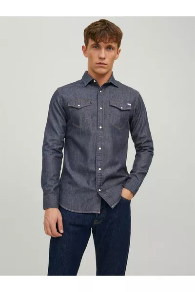 JJESHERIDAN SHIRT L/S NOOS Black