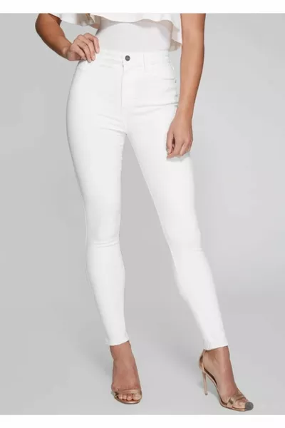 Assento Beyaz Skinny Jeans Yüksel Bel Dar Paça Skinny Likralı Kot Pantalon